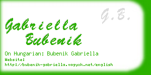 gabriella bubenik business card